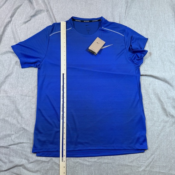 Nike Miler Shirt Mens‎ Large Dri-FIT Running Blue AJ7565-480 Athletic Tee Top - Picture 6 of 12
